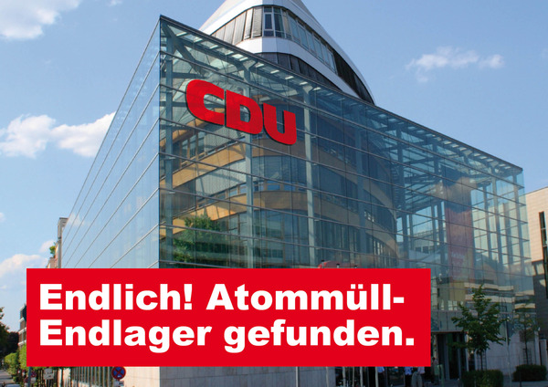 Wer das Atom liebt, der soll es auch lagern!